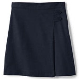 NWOT - Lands’ End Little Girls Solid A-line Skirt Below the Knee /size 4/ navy